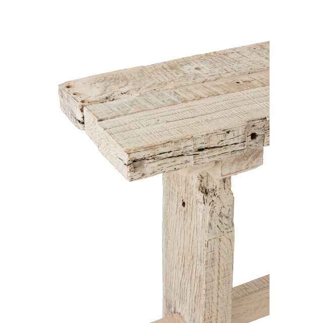 J-Line console brut gerecycleerd hout white wash 150x37x77cm 3000340 large