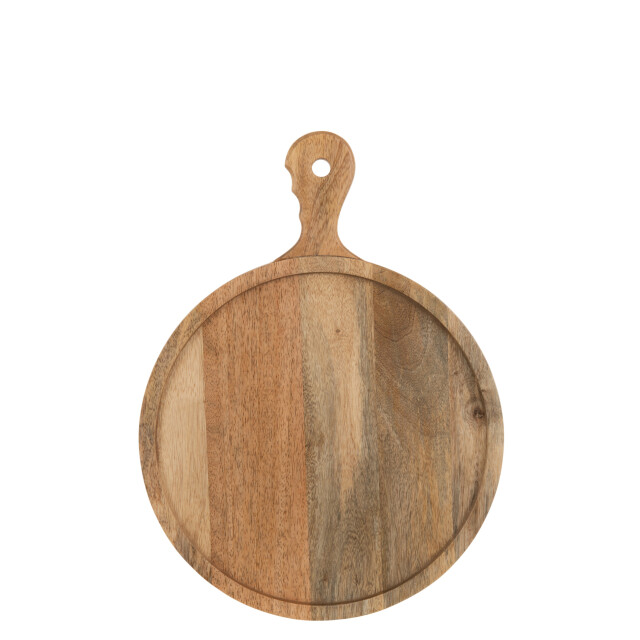 J-Line snijplank rond handvat mango hout 40x30x1cm 3005840 large