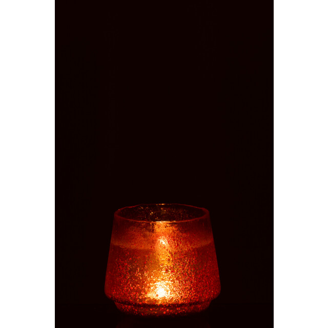 J-Line theelichthouder stippen glas large 22x22x19cm 3013777 large