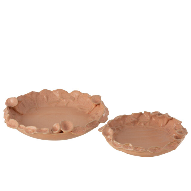 J-Line schaal ibiza rond keramiek /oranje large 29x28.5x6cm 3005612 large