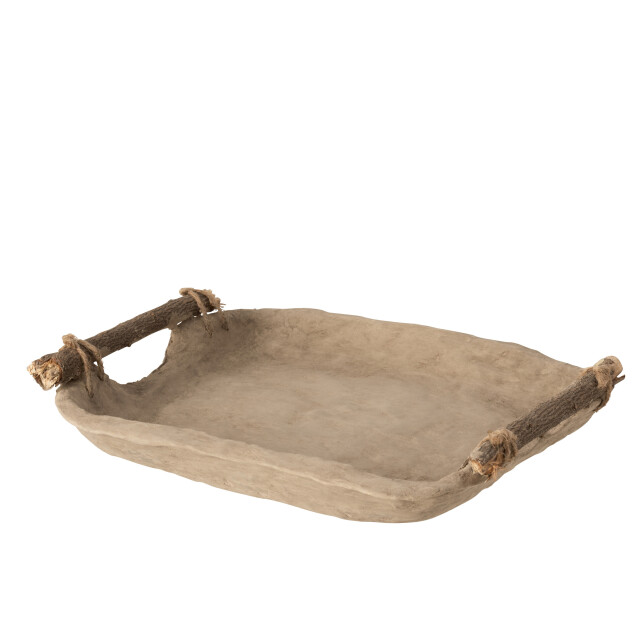 J-Line plateau chad papier mache 32x25x5cm 3000065 large