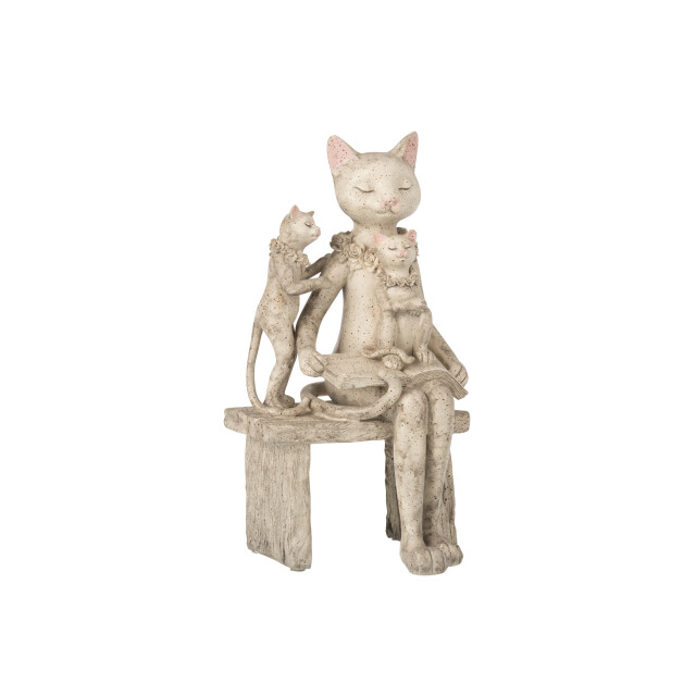 J-Line kat op bank poly grijs 18x18x35cm 3005463 large