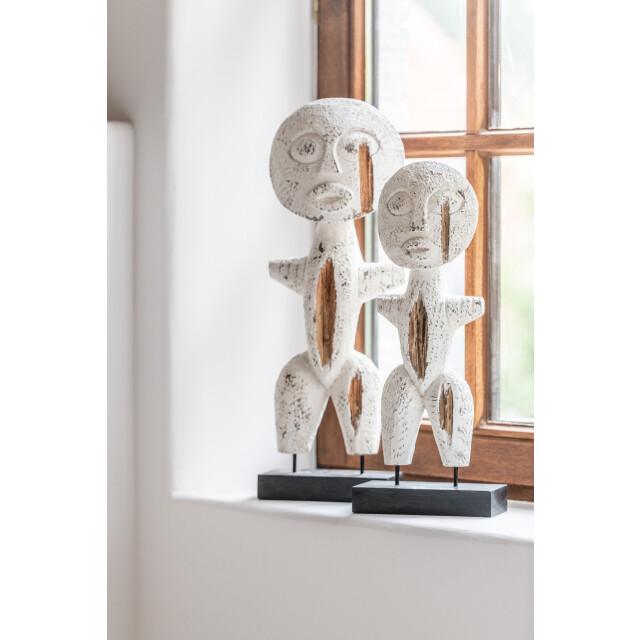 J-Line figuur primitief albasia hout small 14x6x40cm 3005305 large