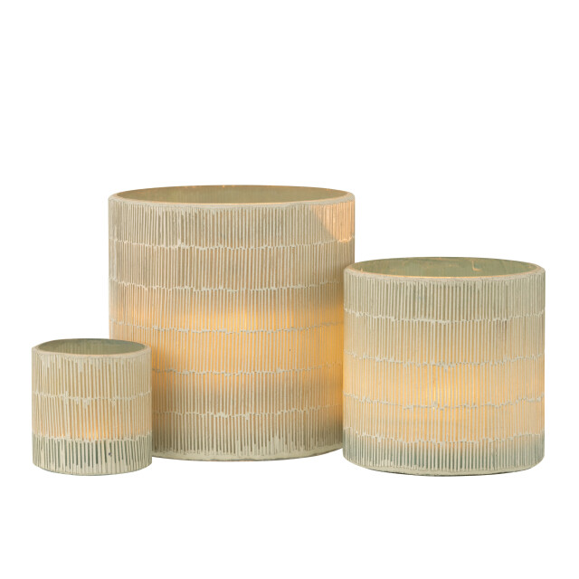 J-Line windlicht mozaiek glas large 16x16x16cm 3013706 large