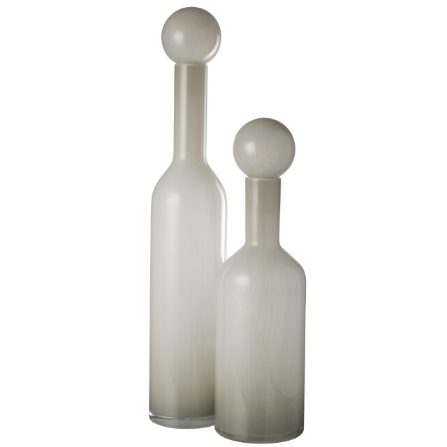 J-Line vaas fles+stop effen glas large 14x14x75cm 2998527 large