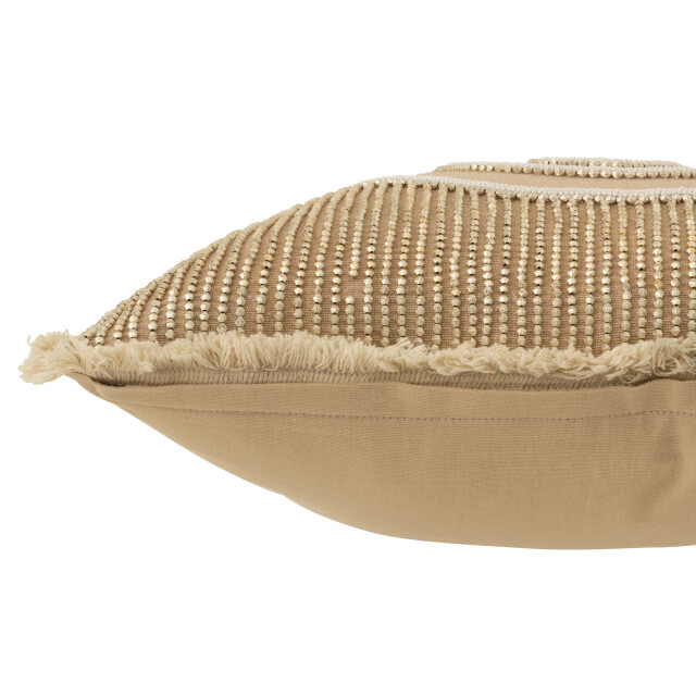 J-Line kussen cirkel ibiza katoen wit/beige 50x50x10cm 3000198 large