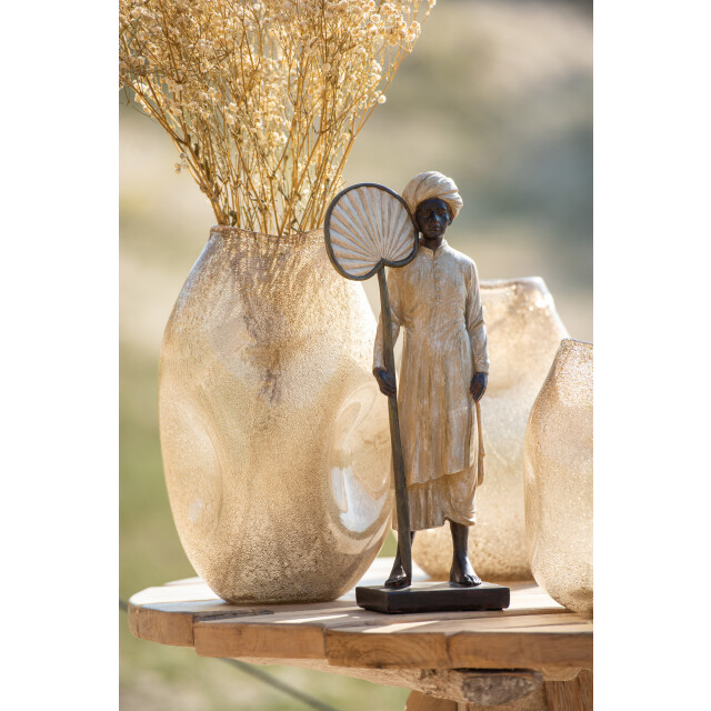 J-Line indiase figuur staand poly beige/ 16x10x40cm 3005501 large