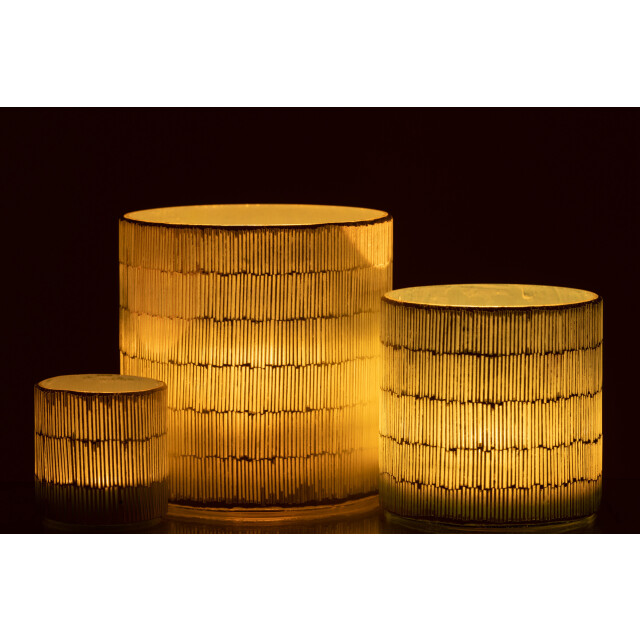 J-Line windlicht mozaiek glas large 16x16x16cm 3013706 large