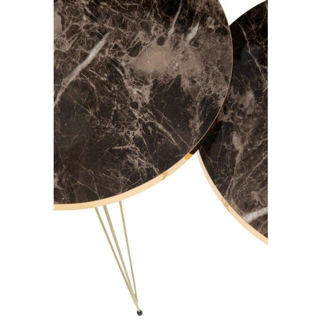 J-Line set van drie bijzettafels mdf/metaal wit/ 38x38x56cm 2999388 large