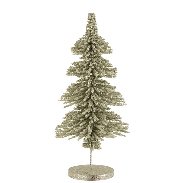 J-Line kerstboom deco plastiek bolletjes glitter licht large - 3006008 large