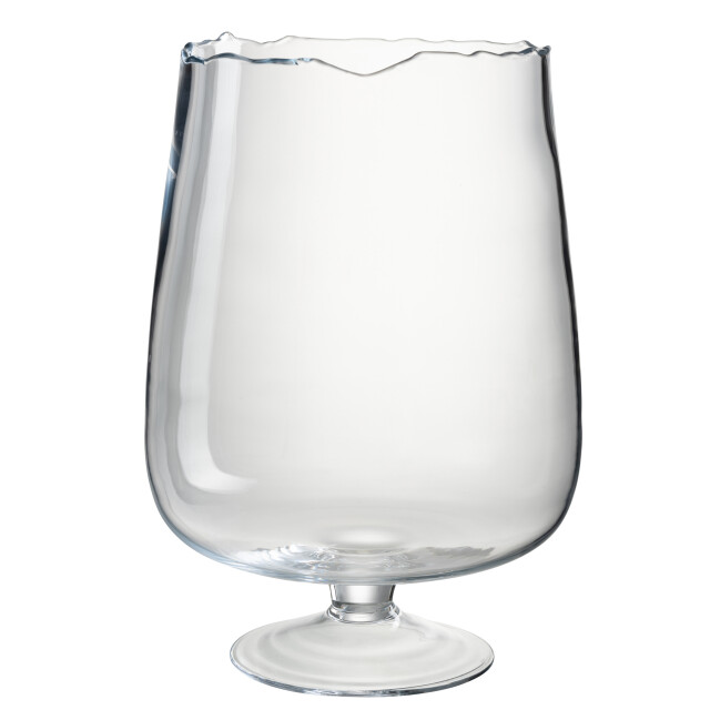 J-Line windlicht op voet onregelmatige rand glas large - 3013669 large