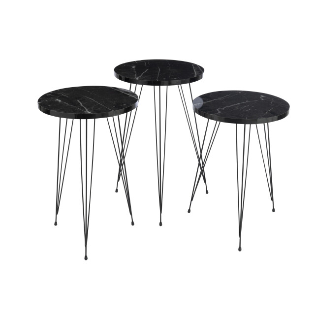 J-Line set van drie bijzettafels pb/metaal 34x34x56cm 2999383 large