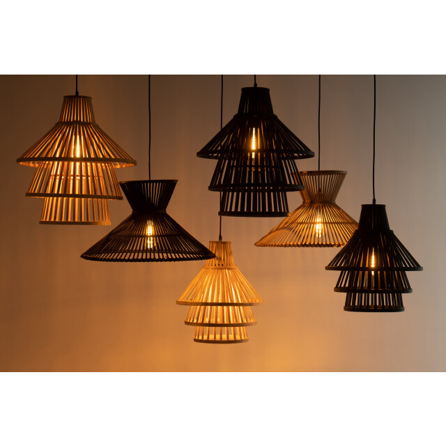 J-Line hanglamp lagen bamboo medium 32.5x32.5x162cm 2999266 large
