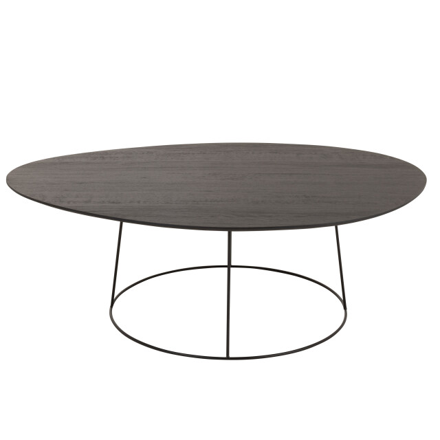 J-Line salontafel ovaal wood/metal d br 121x80x40cm 2999238 large