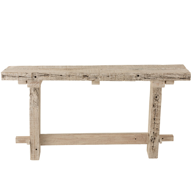 J-Line console brut gerecycleerd hout white wash 150x37x77cm 3000340 large