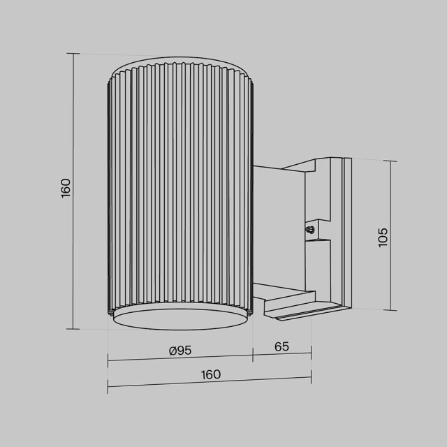Maytoni Outdoor wandlamp rando - Ø9,5 2994914 large