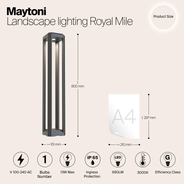 Maytoni Outdoor landschapsverlichting royal mile - 3004563 large