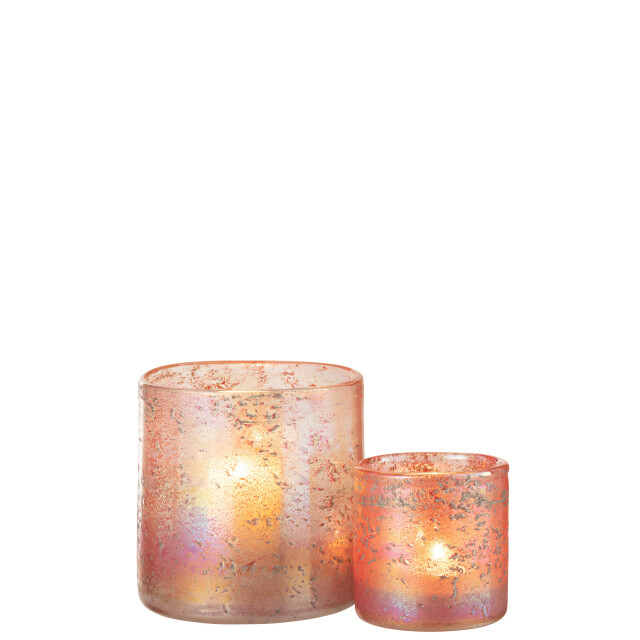 J-Line windlicht glas mix medium 15.5x15.5x15cm 3013707 large