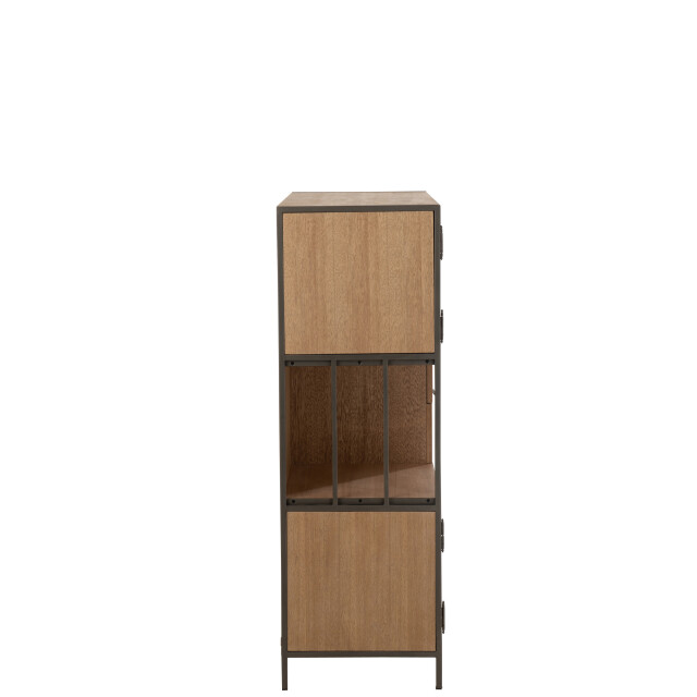J-Line kast verschillende compartimenten hout/metaal 90x40x120.5cm 2999958 large