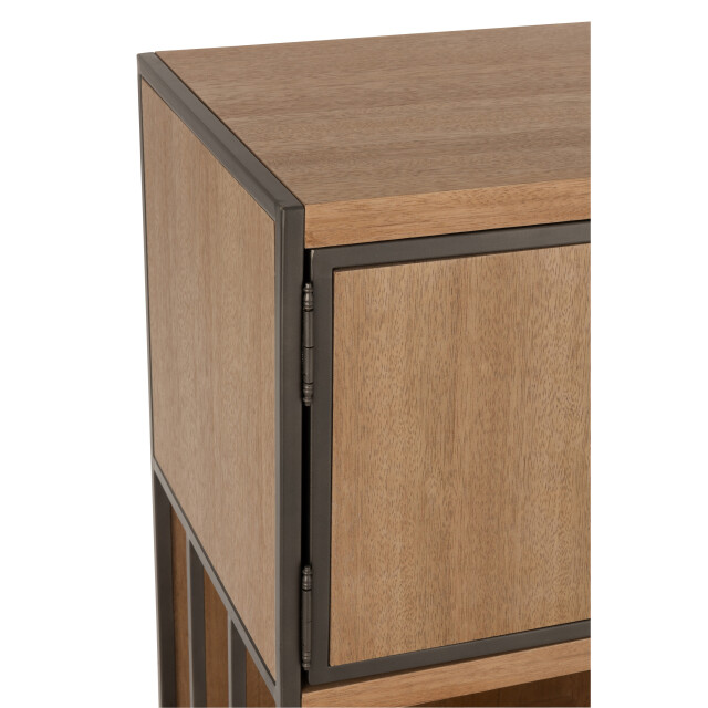 J-Line kast verschillende compartimenten hout/metaal 90x40x120.5cm 2999958 large