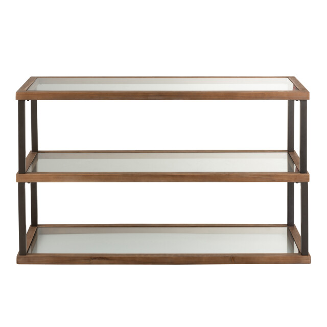 J-Line console 3 niveaus glas/hout 132x46x79cm 2999919 large