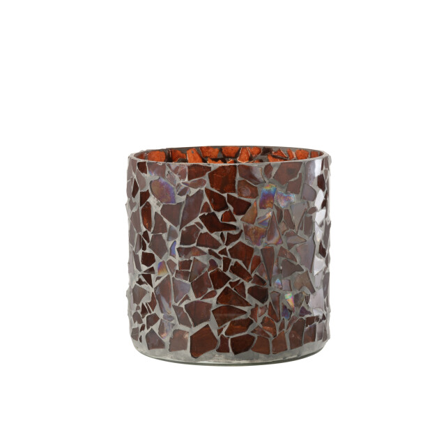 J-Line windlicht mozaiek glas large 16x16x16.5cm 3013682 large