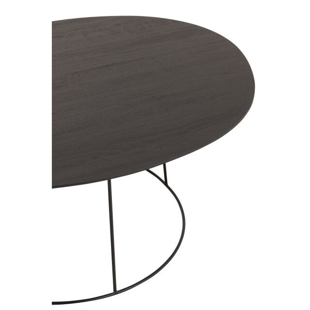 J-Line salontafel ovaal wood/metal d br 121x80x40cm 2999238 large