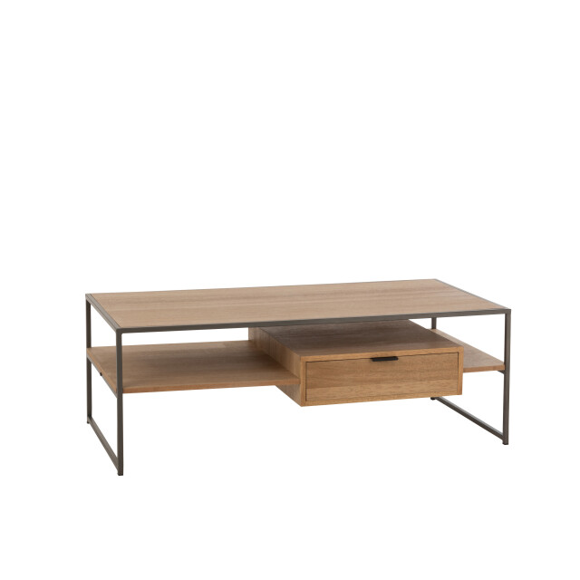 J-Line tv tafel 1 lade hout/metaal 120x60x42.5cm 3013774 large