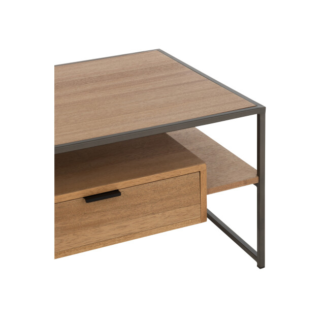 J-Line tv tafel 1 lade hout/metaal 120x60x42.5cm 3013774 large