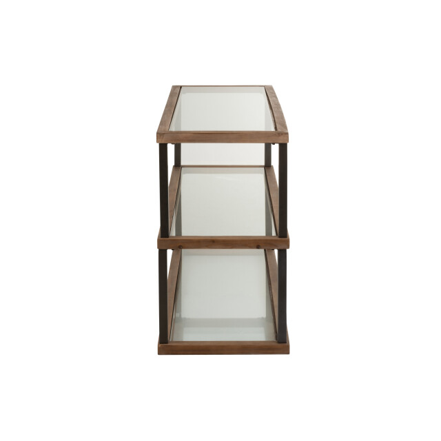 J-Line console 3 niveaus glas/hout 132x46x79cm 2999919 large
