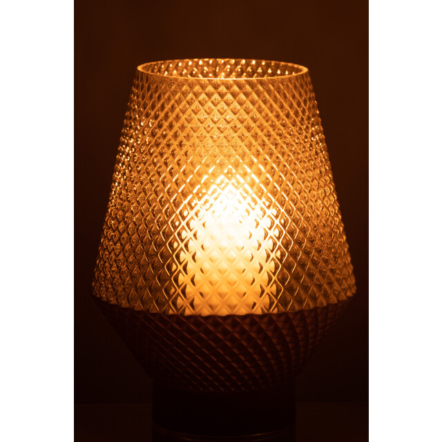 J-Line vaas motief glas large 18.5x18.5x26cm 2997585 large