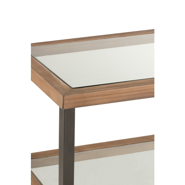 J-Line console 3 niveaus glas/hout 132x46x79cm 2999919 large