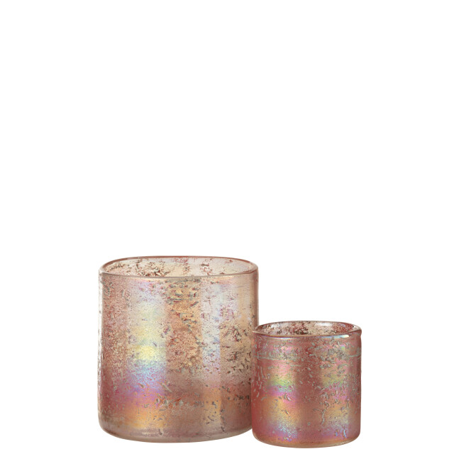 J-Line windlicht glas mix medium 15.5x15.5x15cm 3013707 large