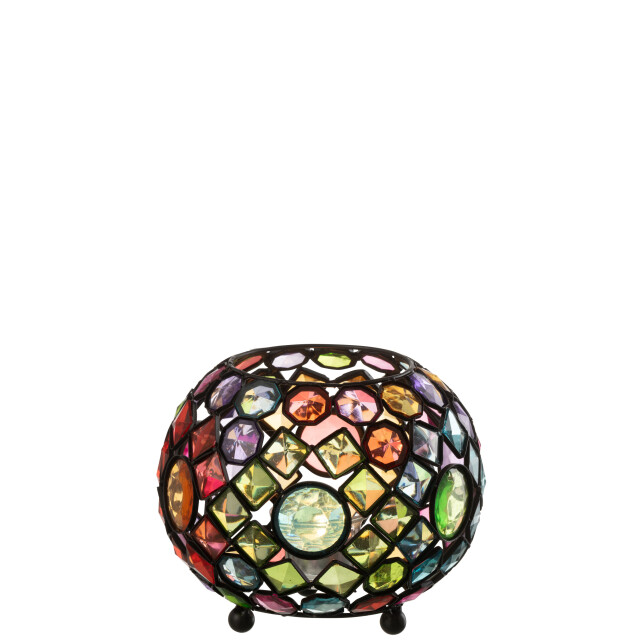 J-Line windlicht ijzer/kunststof mix 20x20x15cm 3013749 large