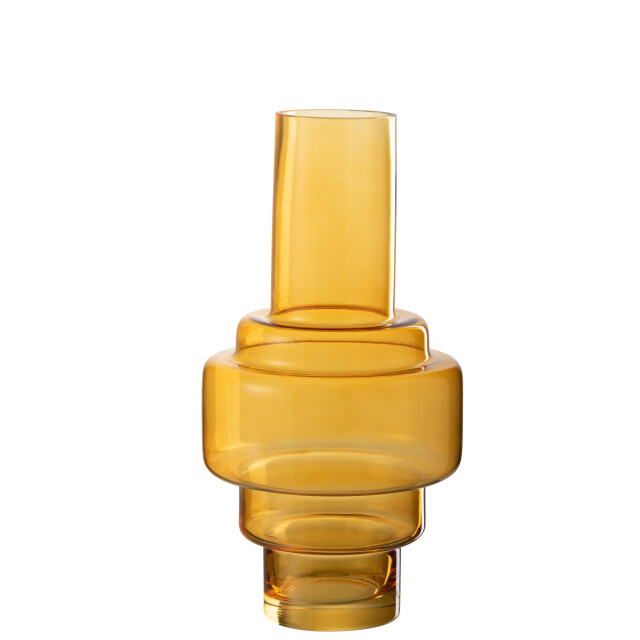 J-Line vaas rino glas oker large 17.5x17.5x36cm 2997571 large