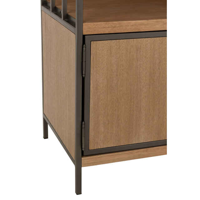 J-Line kast verschillende compartimenten hout/metaal 90x40x120.5cm 2999958 large