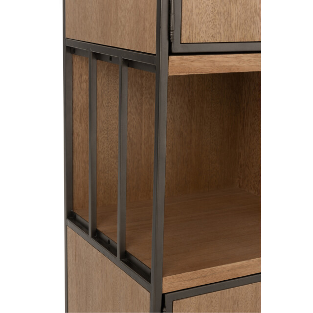 J-Line kast verschillende compartimenten hout/metaal 90x40x120.5cm 2999958 large