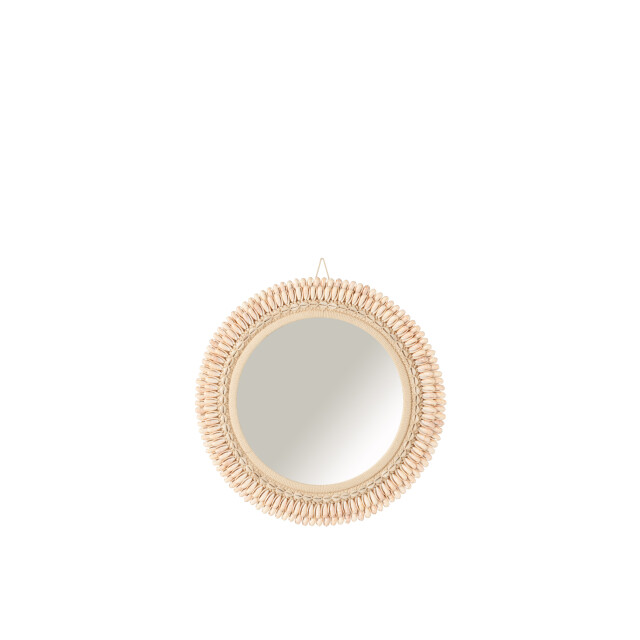 J-Line spiegel mona schelpen licht rose large 52x52x3cm 3005267 large