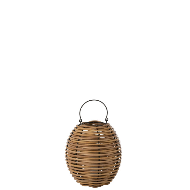J-Line lantaarn gewoven led plastic small 30x30x34cm 2999914 large