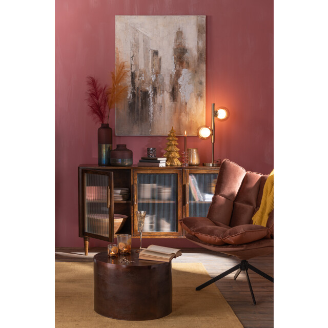 J-Line vaas mat/blinkend glas roze small 22x22x21cm 2997604 large
