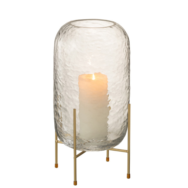 J-Line vaas rond op voet glas large 19.5x19.5x37cm 2997559 large