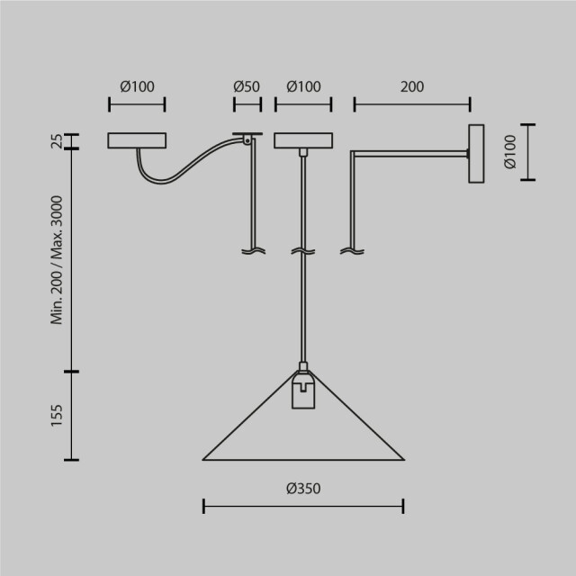 Maytoni hanglamp basic colors - Ø35 2993397 large