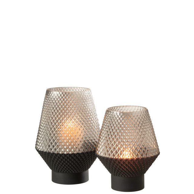 J-Line vaas motief glas large 18.5x18.5x26cm 2997585 large
