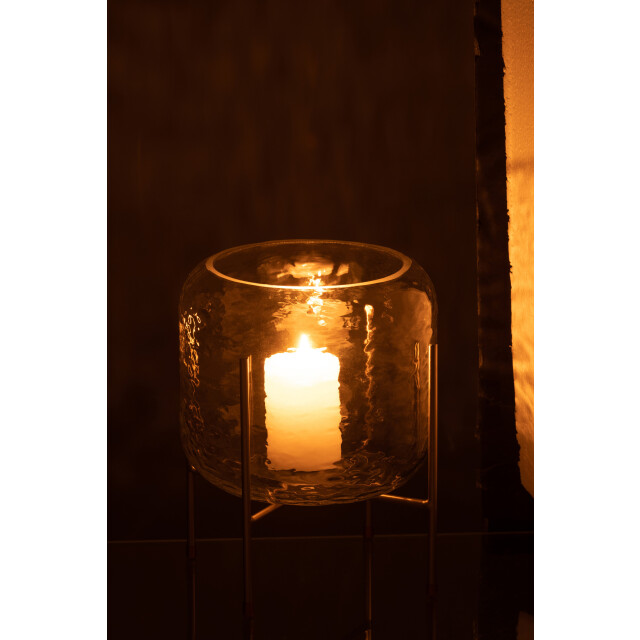 J-Line vaas rond op voet glas small 19x19x22.5cm 2997558 large