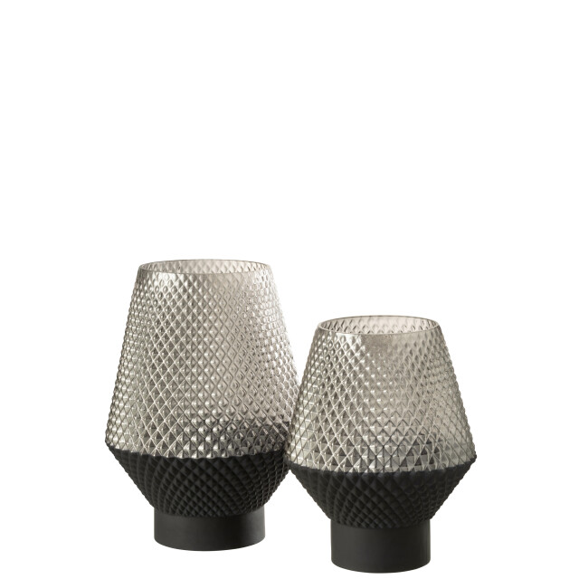 J-Line vaas motief glas large 18.5x18.5x26cm 2997585 large