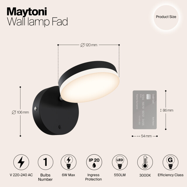 Maytoni wandlamp fad - 2993618 large