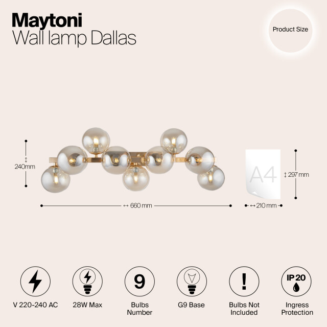 Maytoni wandlamp dallas - 2994003 large