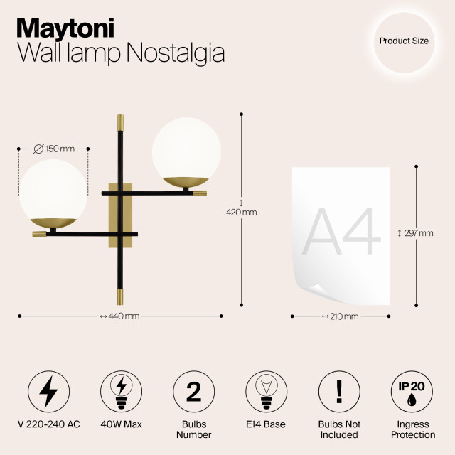 Maytoni wandlamp nostalgia - 2993919 large