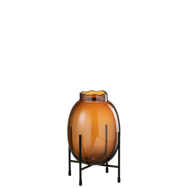 J-Line vaas op voet glas small 15.5x15.5x26.5cm 2997609 large