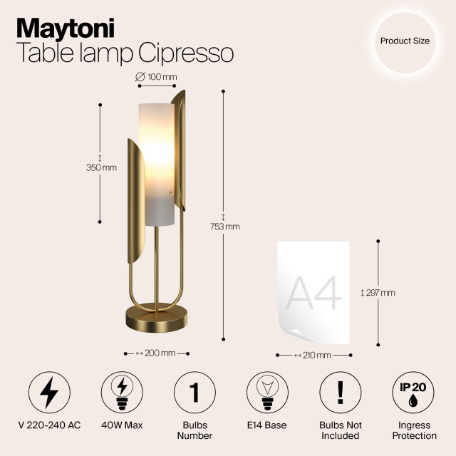 Maytoni tafellamp Сipresso - Ø20 2994087 large